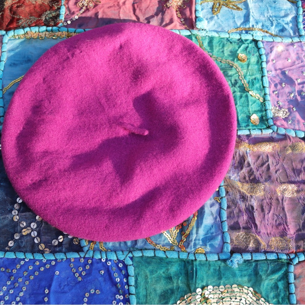 magenta beret